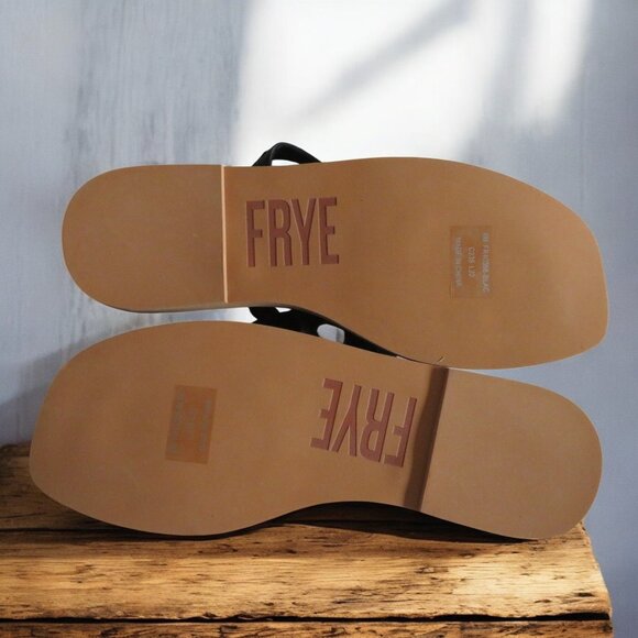 FRYE - Faye Strappy Slide Leather Sandal, Size 8M, Black - NWT - Picture 15 of 16